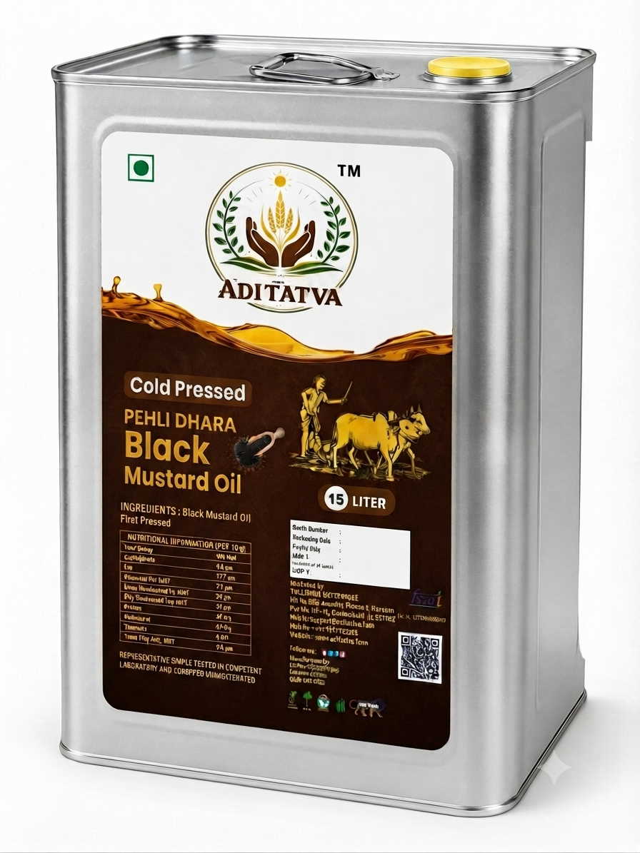 Cold pressed Black mustard oil (15ltr)